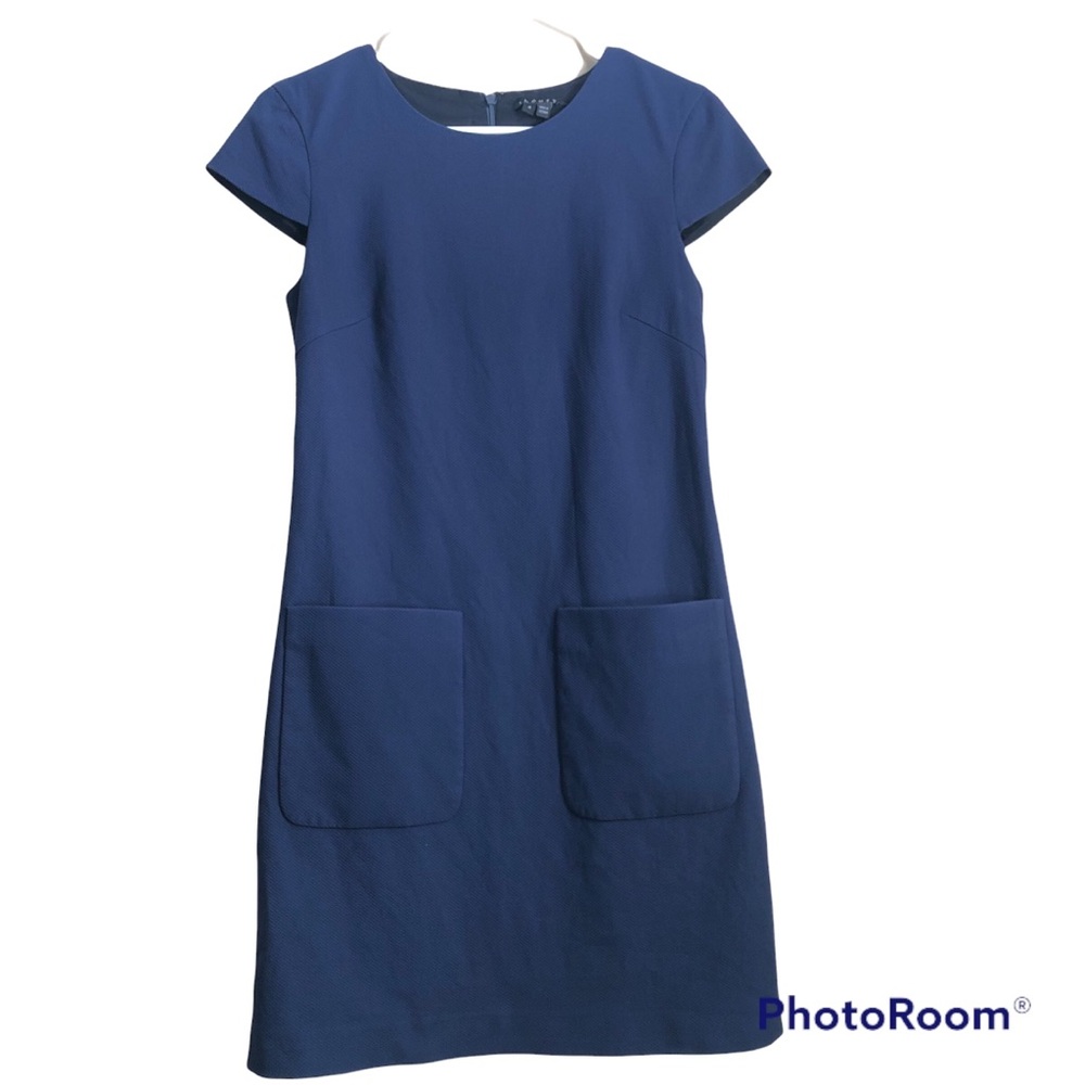 Theory navy blue shift dress Sz 4